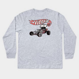 Vintage Red Baron Kids Long Sleeve T-Shirt